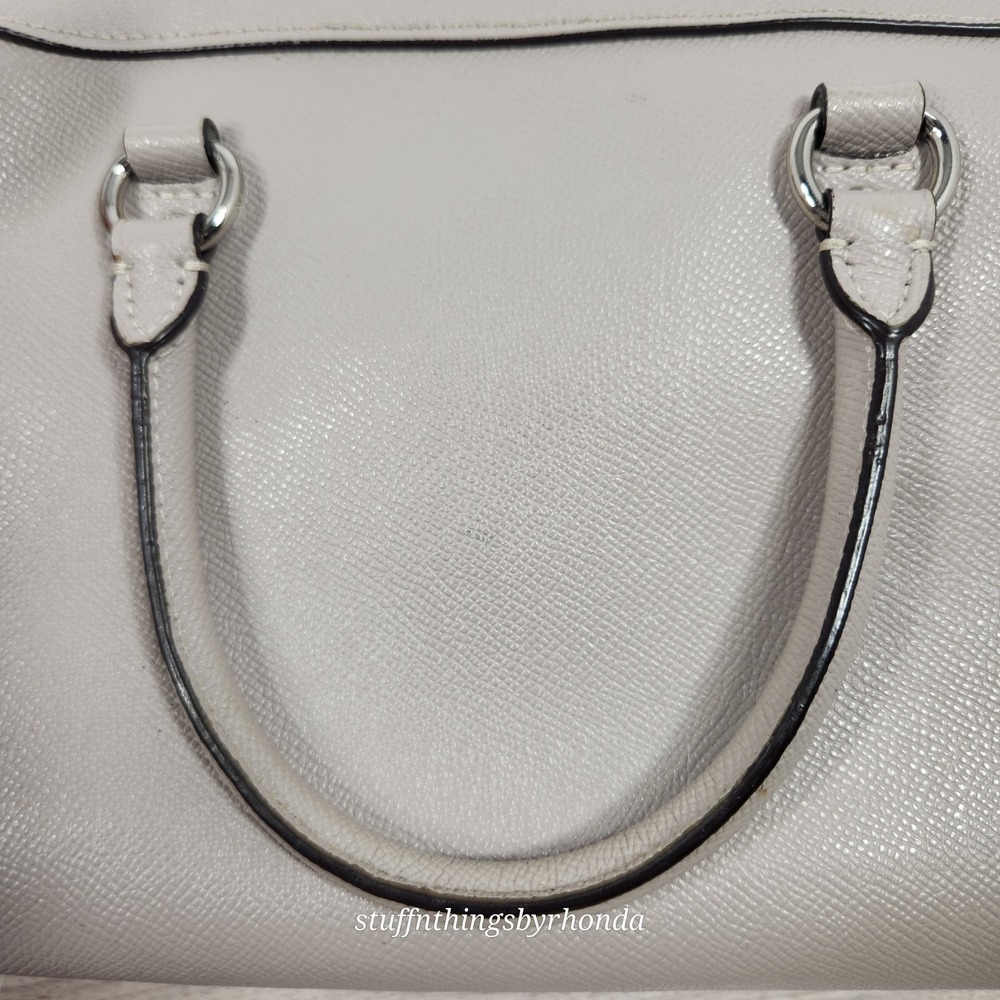 Coach Rowan Satchel Bag #79946 In Gray (no strap) Crossgrain‎ Leather Dec 2019 - Picture 13 of 16